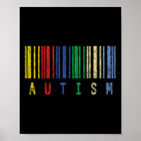 Autism Colourful Barcode Support Autistic Kids Awa