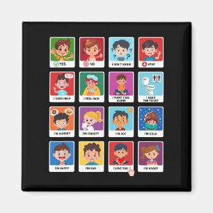 Autism Communication Cards Kids Emotions Speech Th Magnet