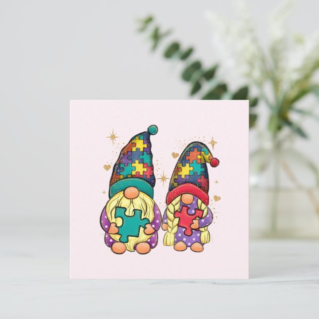 Autism Couple Gnome (Standing Front)