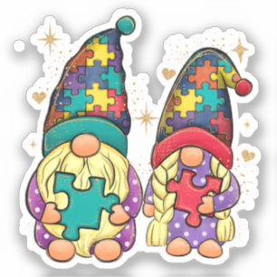 Autism Couple Gnome