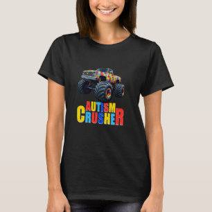 Autism Crusher Monster Truck Autism Awareness T-Shirt