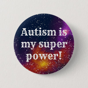 Autism Customizable Galaxy Identity 2 Inch Round Button
