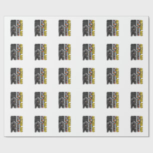 Autism Dad Bear Flag Awareness Shirt Design_1 Wrapping Paper