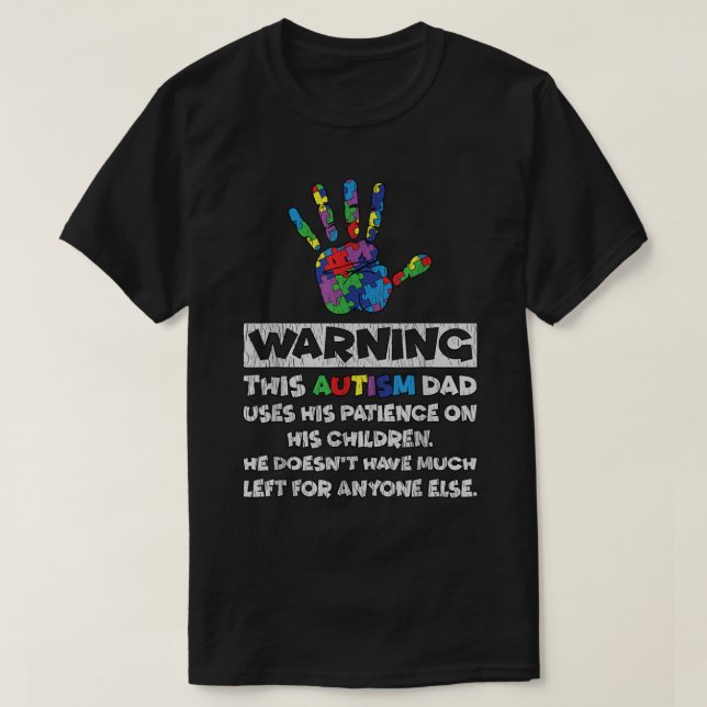 Autism Dad Father Son Daughter Autistic Kid Autism T-Shirt (Design Front)