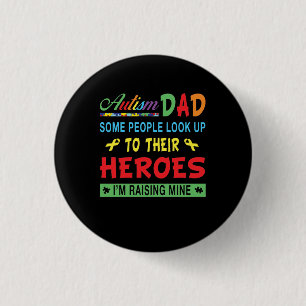 Autism Dad Gift For Father 1 Inch Round Button