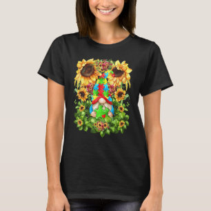 Autism Dad Gnome Cute Sunflower For Teachers Autis T-Shirt