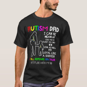Autism Dad Mean Autism Autism Ribbon Parent Mens T-Shirt