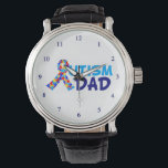 Autism Dad Watch<br><div class="desc">Proud father to an autistic child. Great gift for a Daddy who loves his son or daughter. The A in Autism is the autism awareness puzzle ribbon.</div>