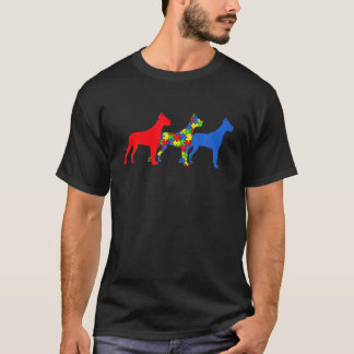 Autism Dane Dog Autism Awareness Puppy Lover T-Shirt