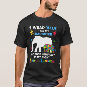 Autism Daughter Mom Dad S, Fun Puzzle Autistic Ele T-Shirt
