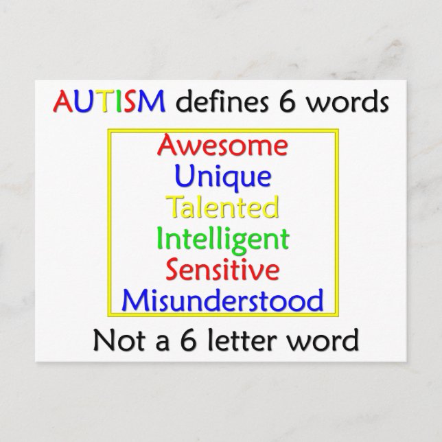 Autism Defines Postcard (Front)