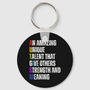Autism Definition Autism Awareness Month Support I Keychain