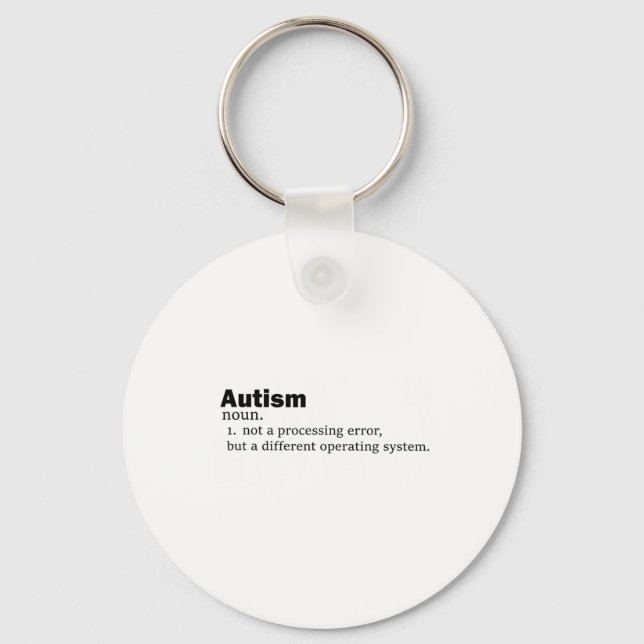 Autism Definition It's Not A Disability A Differen Keychain (Front)