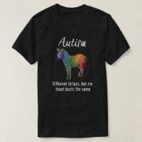 Autism -"Different Stripes" with coloured Zebra
