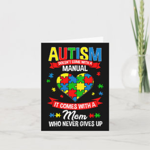 Autism Doesn't Come With A Manual Autism Mom Puzzl Card
