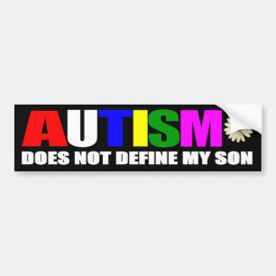 Autism doesn't define my son bumper sticker