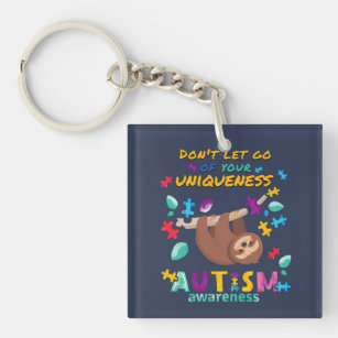 Autism Don't Let Go of Uniqueness Personalized Keychain