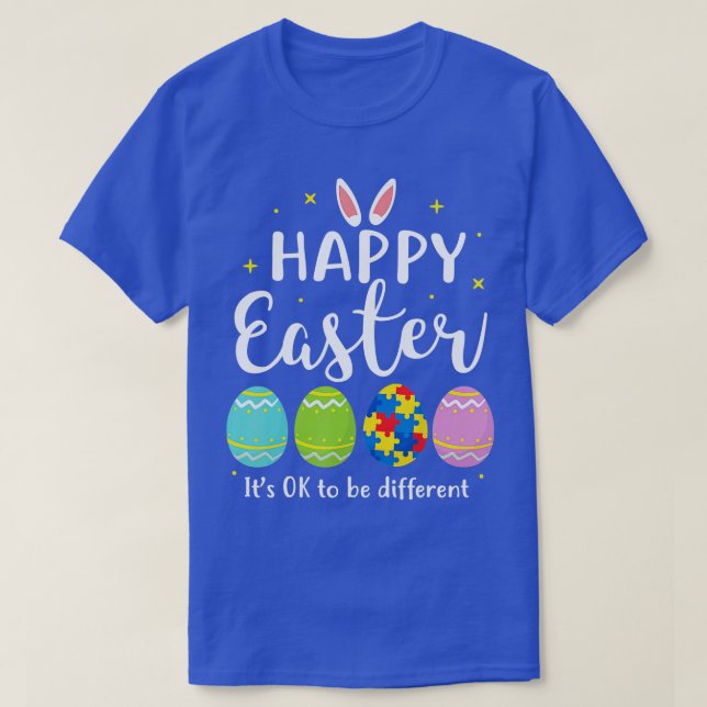 Autism Easter Egg  Bunny Puzzle Awareness Kids Gif T-Shirt (Design Front)