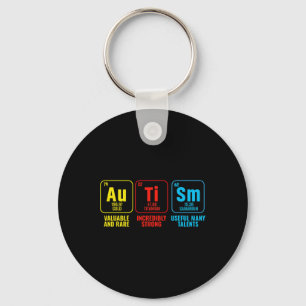 Autism Elements Periodic Table Awareness Asd Men W Keychain