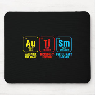 Autism Elements Periodic Table Awareness Asd Mouse Pad