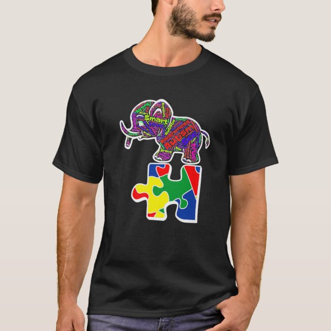 Autism Elephant 2022 Tee Autistic Awareness Day Mo (Front)
