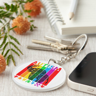 Autism Elephant Cute Awareness Keychain