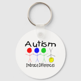 Autism Embrace Differences Keychain