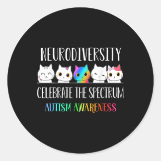 Autism Embrace Neurodiversity Celebrate The Spectr Classic Round Sticker