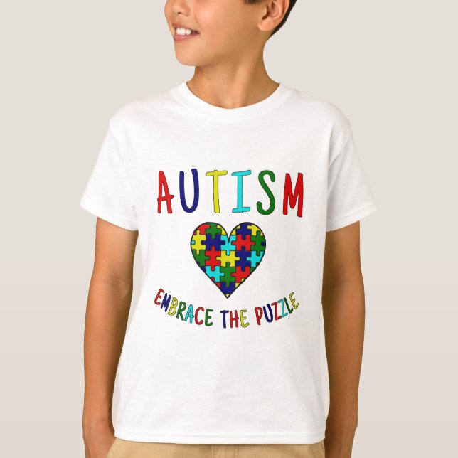 Autism Embrace The Puzzle T-Shirt (Front)