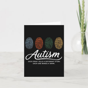 Autism Fingerprint Each Print Tells A Different St Card