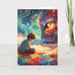 Autism Folded Greeting Card