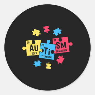 Autism For Teachers Sped Periodic Table Elements  Classic Round Sticker