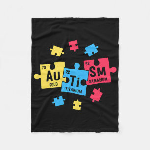 Autism For Teachers Sped Periodic Table Elements Fleece Blanket