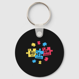 Autism For Teachers Sped Periodic Table Elements Keychain