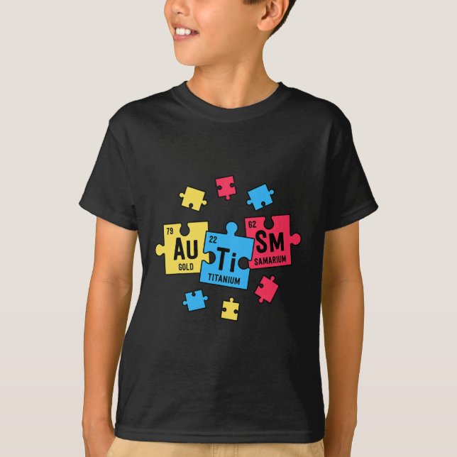 Autism  For Teachers SPED Periodic Table Elements  T-Shirt (Front)