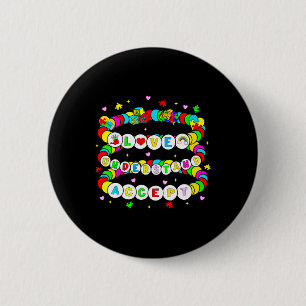Autism Friendship Bracelet Love Accept Understand 2 Inch Round Button