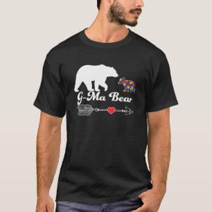 Autism G Ma Bear Puzzle Autism Awareness Autistic T-Shirt