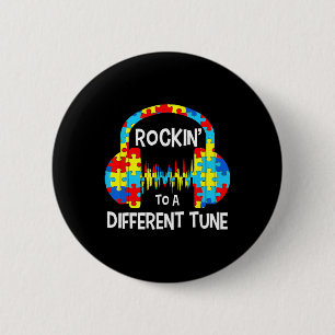 Autism Game - Rocking To A Different Tune For Game 2 Inch Round Button