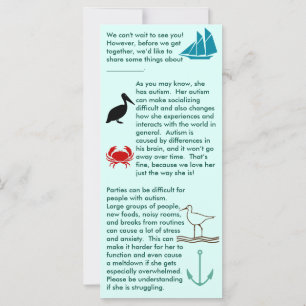 Autism Get Together Girl Flat Card