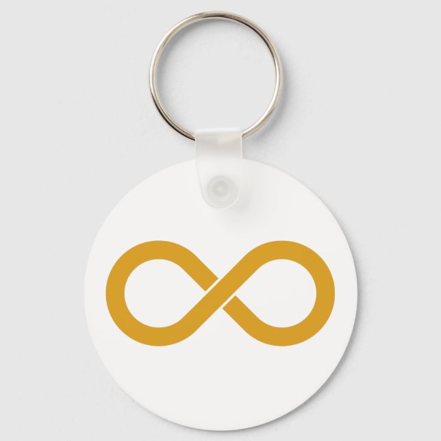 Autism Gold Infinity Keychain (Front)
