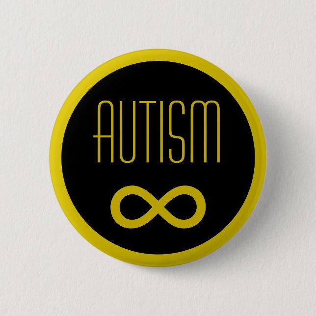 Autism golden infinity 2 inch round button (Front)