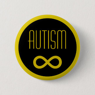 Autism golden infinity 2 inch round button