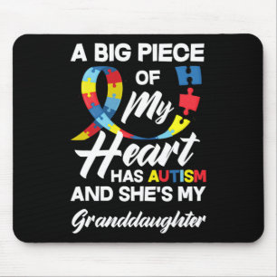 Autism Grandma Grandpa Autistic Granddaughter Auti Mouse Pad