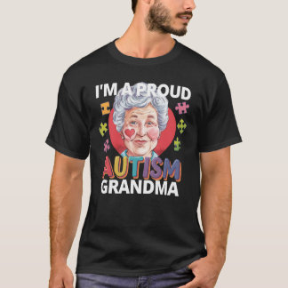 Autism Grandma Shirt Proud Autism Support Puzzle