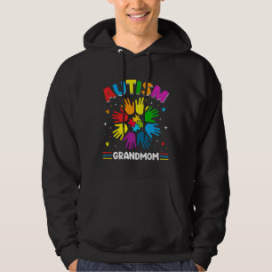 Autism Grandmom Love Autism Awareness Family Match Hoodie