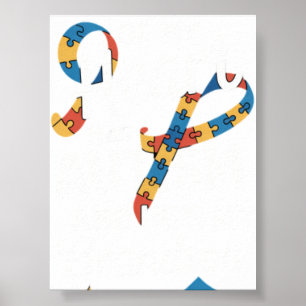 Autism Grandpa Grandma Autistic Grandson Autism Aw Poster