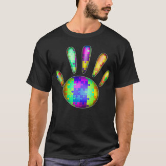 Autism hand puzzle autism puzzle T-Shirt