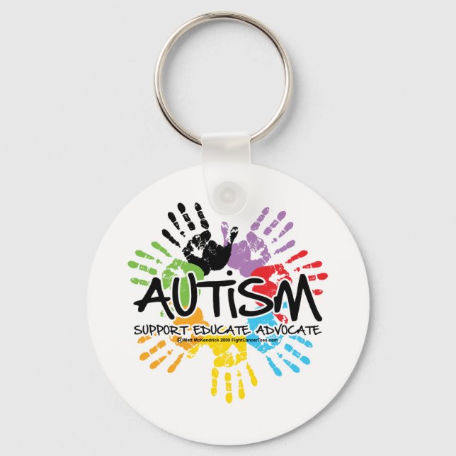 Autism Handprint Keychain (Front)