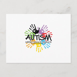 Autism Handprint Postcard