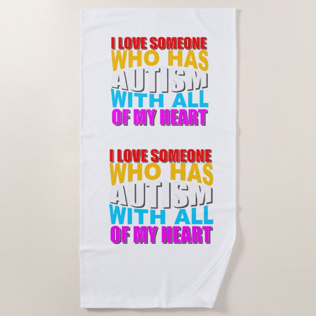 Autism has captured my heart beach towel (Front)